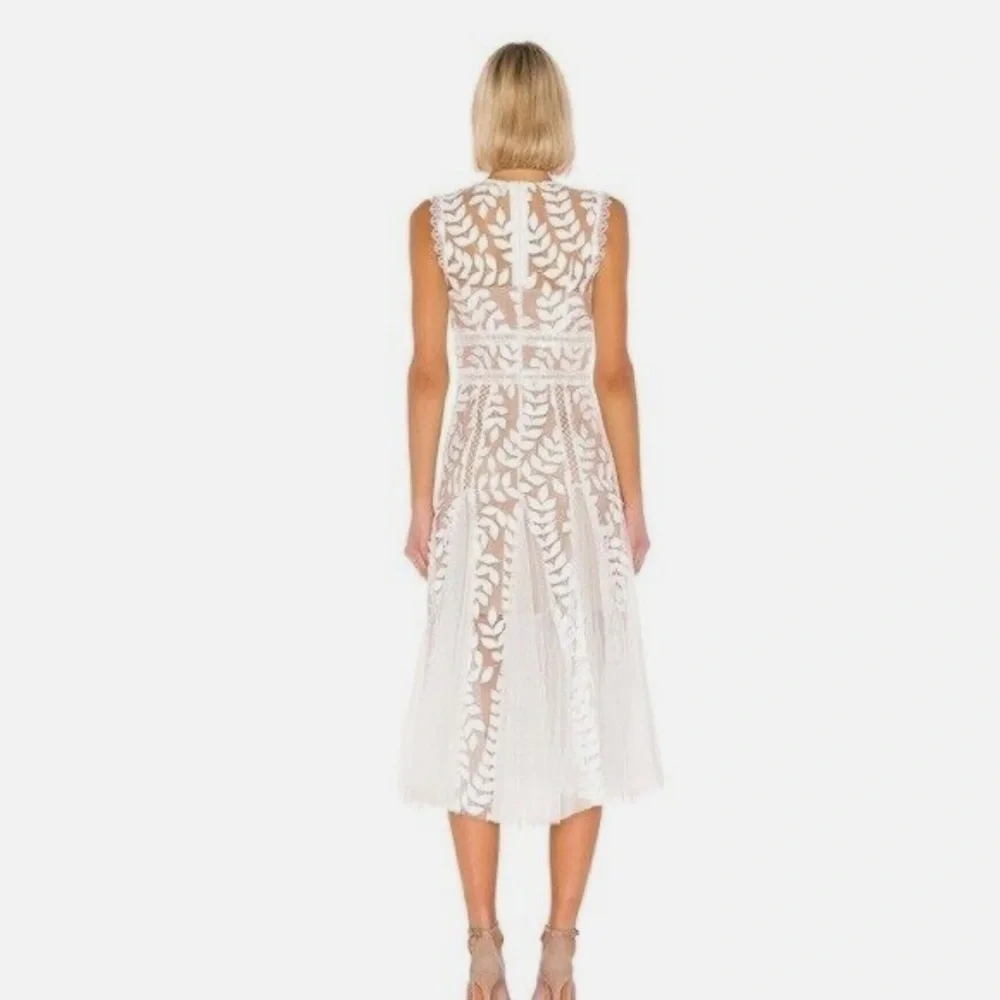 Bronx and Banco White Lace Midi Dress - Picture 1 of 13